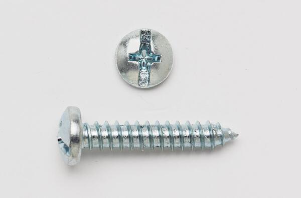 14X114PHCTSZJ 14 X 1-1/4 PAN HEAD SLOT/PHIL COMBO TAPPING SCREW ZINC PLATED